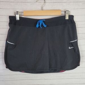 NIKE NEON LOGO BLACK & HOT PINK SKORT, SZ SMALL